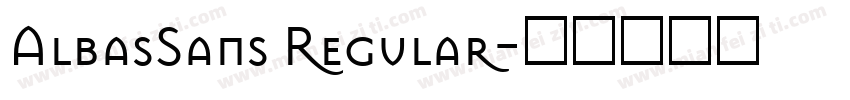 AlbasSans Regular字体转换